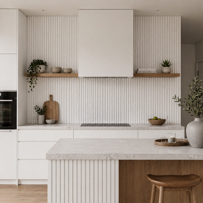 Panneau acoustique à lattes en bois – 270 × 110 cm